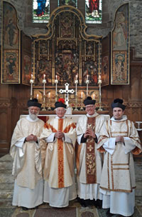 Fr Roger, Fr Duncan, Fr Kevin and Fr Ben